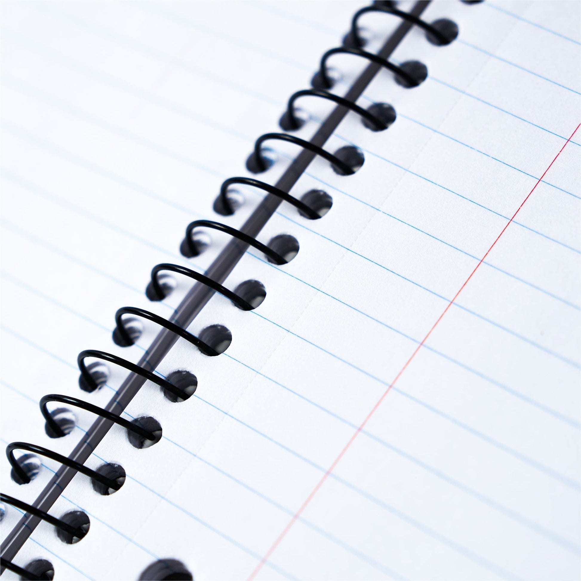 Close up of black wire spiral detail of Spider-man one subject spiral notebook