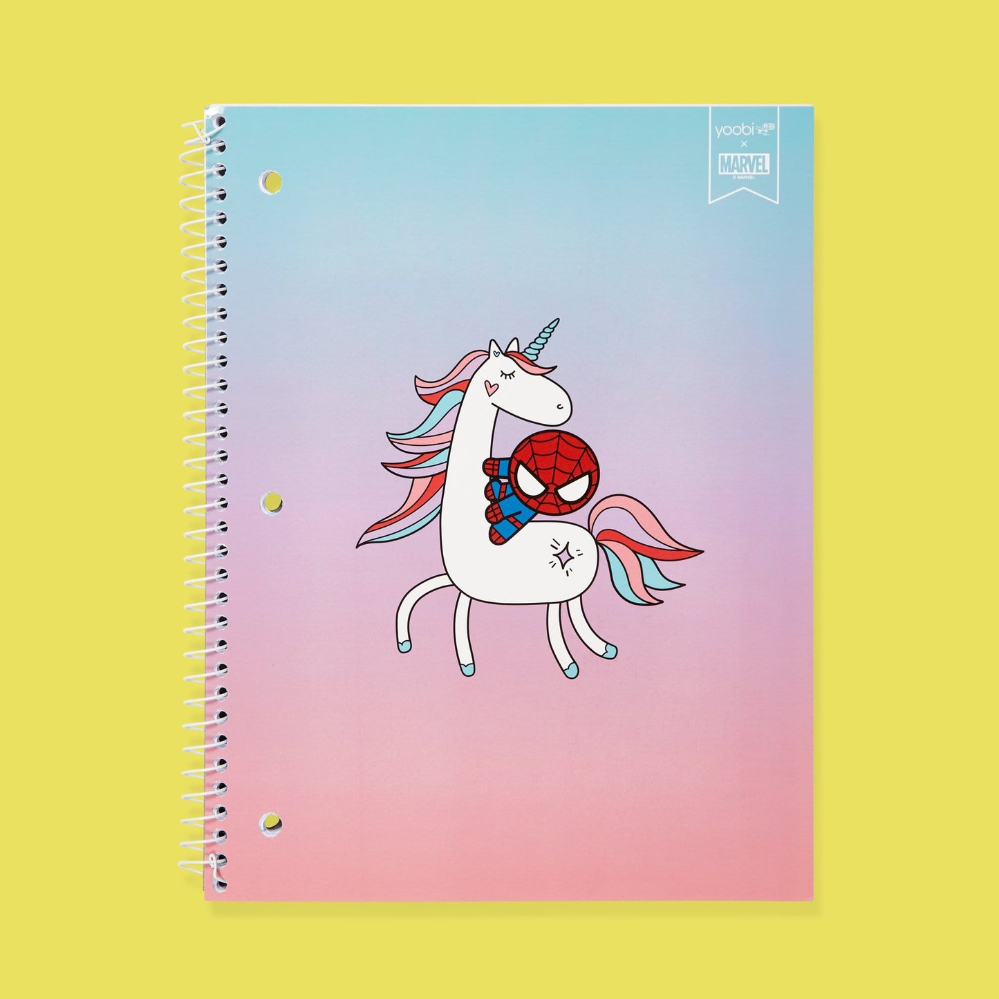 Yoobi x Marvel Spider-Man 1 Subject Spiral Notebook, 3 Pack